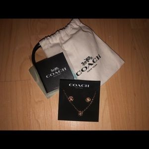 Coach Women's Signature Stone Tea Rose 3-Piece Jewelry Set